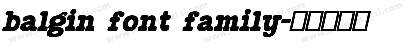 balgin font family字体转换